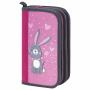 Пенал ПИФАГОР, 3 отделения, ламинированный картон, 19х11 см, "Adorable bunny", 270892 - Пеналы каркасные