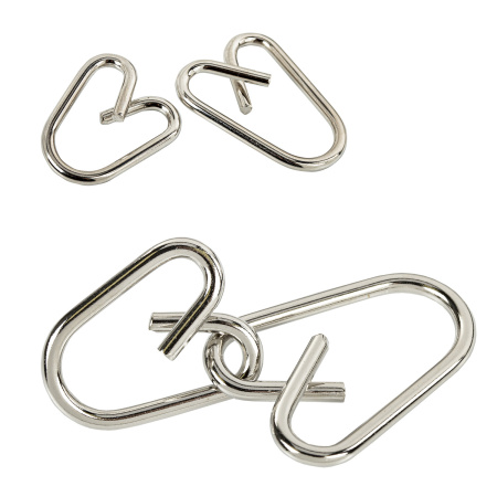 Головоломки металлические большие ЗОЛОТАЯ СКАЗКА, набор 16 штук, разные уровни сложности, 664928 - Игрушки развивающие