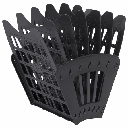 Лоток для бумаг веерный BRAUBERG-SMART, 7-ми секционный, сетчатый, черный, 231143 - Лотки и подставки секционные