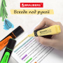 Набор текстовыделителей 12 ЦВЕТОВ на подставке, BRAUBERG "EXTRA", прорезиненный корпус, линия 1-5 мм, 151758 - Текстовыделители