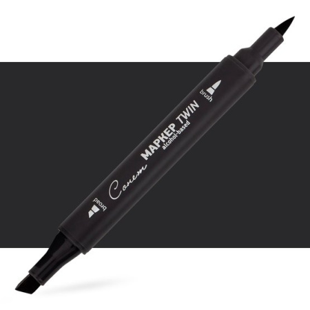 Маркер художественный спиртовой "Сонет" Twin Brush, чёрный