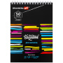 Скетчбук для маркеров, бумага 160 г/м2, 210х297 мм, 50 л., гребень, подложка, BRAUBERG ART CLASSIC, "Неон", 115077 - Альбомы, скетчбуки и бумага для графики и эскизов