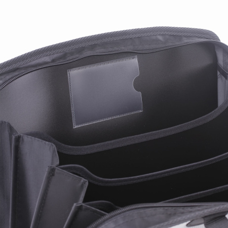 Папка-портфель пластиковая BRAUBERG А4+ (375х305х60 мм), 4 отделения, 2 кармана, серая, 228685 - Портфели пластиковые