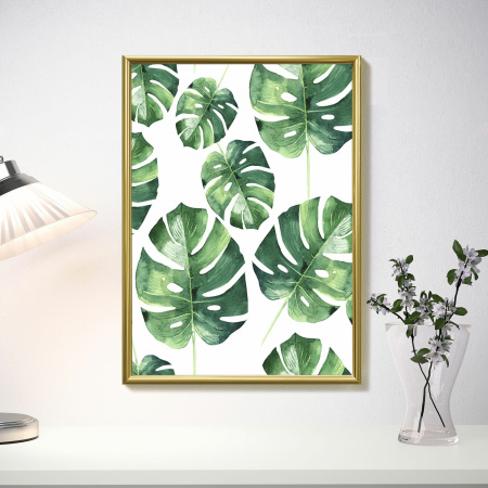 Рамка 21х30 см золотистая, пластик, багет 8 мм, BRAUBERG "Slim", плотный задник с ножкой, акриловый экран, 391315 - Рамки для дипломов, сертификатов, грамот, фотографий