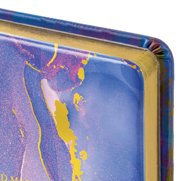 Ежедневник недатированный А5 (138х213 мм), BRAUBERG VISTA, под кожу, твердый, 136 л., "Marble", 112008 - Ежедневники с покрытием "под кожу и ткань"