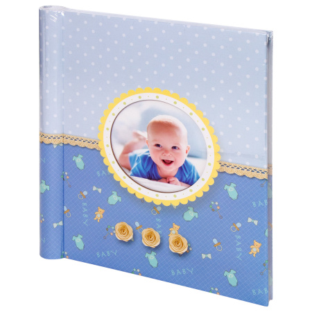 Фотоальбом BRAUBERG "Sweet Dreams" 20 магнитных листов, 23х28 см, спираль, голубой, 391149 - Фотоальбомы