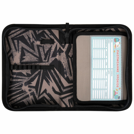 Пенал BRAUBERG, 1 отделение, 1 откидная планка, полиэстер, 21х14 см, "Fighter", 270715 - Пеналы каркасные