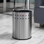 Корзина металлическая для мусора LAIMA "Bionic", 12 л, матовая, перфорированная, несгораемая, 232268 - Корзины для бумаг