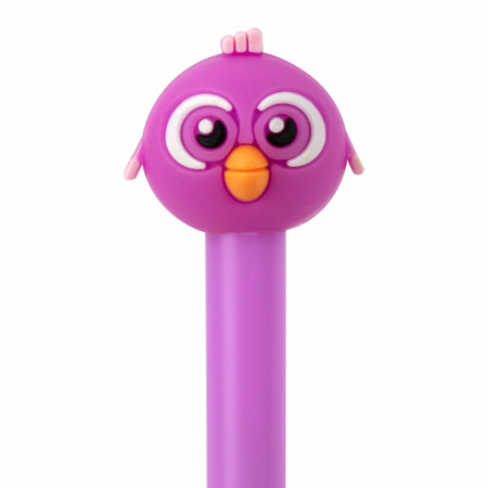 Ручка с топпером шариковая ЮНЛАНДИЯ "Птенец", корпус ассорти, СИНЯЯ, пишущий узел 0,7 мм, 143811 - Ручки фигурные