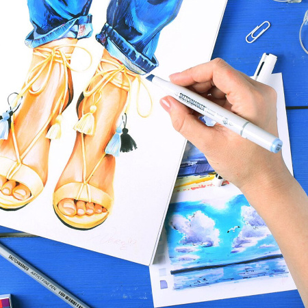 Скетчбук "The Mirror" Sketchmarker 220г/м2 16х16см, 50л., белая тв.обложка - Альбомы, скетчбуки и бумага для графики и эскизов