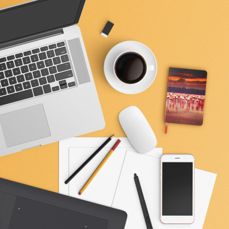 Блокнот МАЛЫЙ ФОРМАТ (100х150 мм) А6, BRAUBERG VISTA "Flamingo", под кожу, гибкий, тиснение фольга, 80 л., 112099 - Бизнес-блокноты и бизнес-тетради