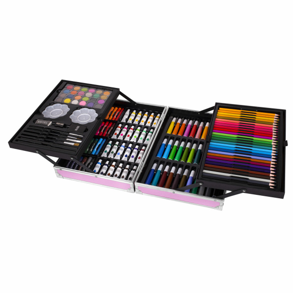 Набор ЮНОГО ХУДОЖНИКА "ЕДИНОРОГ" для рисования и творчества в кейсе ЮНЛАНДИЯ, 165 предметов, 665670 - Наборы для начинающих художников