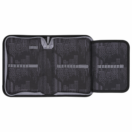 Пенал BRAUBERG, 1 отделение, 1 откидная планка, полиэстер, 21х14 см, "Night Car", 271522 - Пеналы каркасные