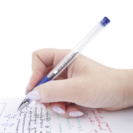 Ручки гелевые с грипом STAFF "EVERYDAY" GP-171, НАБОР 4 ЦВЕТА, узел 0,5 мм, линия письма 0,35 мм, 141826 - Наборы гелевых ручек