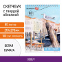 Скетчбук, белая бумага 100 г/м2, 210х290 мм, 80 л., гребень, твердая обложка, BRAUBERG ART DEBUT, 112987 - Альбомы, скетчбуки и бумага для графики и эскизов