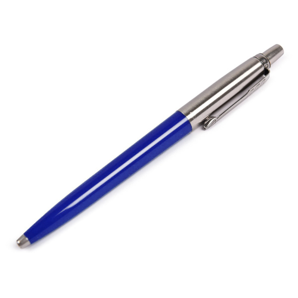 Ручка шариковая PARKER "Jotter Orig Navy Blue", корпус синий, детали хром, блистер, синяя, 2123427 - Ручки шариковые подарочные