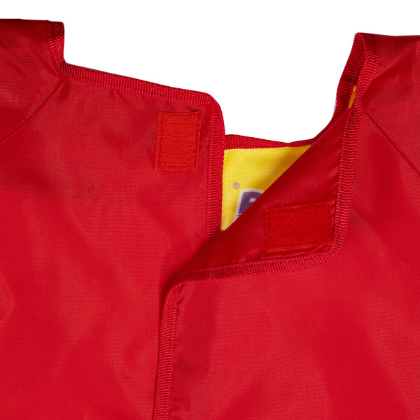 Набор для уроков труда ЮНЛАНДИЯ, клеенка ПВХ 40x69 см, фартук-накидка с рукавами, красный, 228356 - Аксессуары для рисования