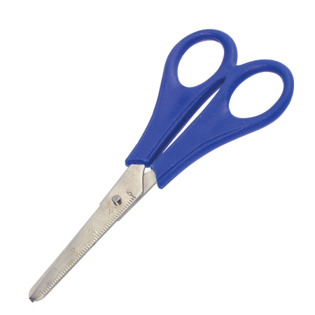 Ножницы ПИФАГОР, 135 мм, с линейкой, ассорти, в дисплее, 230936 - Ножницы детские