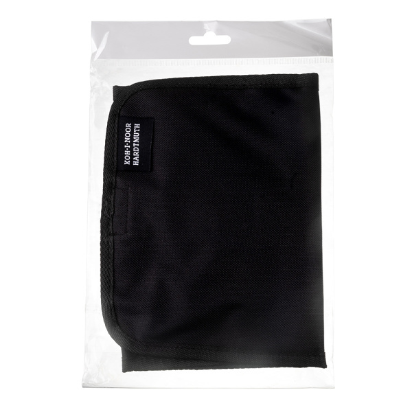 KOH-I-NOOR Пенал-рулон 9050 на 24 предмета, без наполнения, текстильный на кнопке, черный цвет - Пеналы (органайзеры) для красок, кистей, карандашей