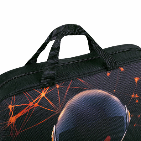 Папка на молнии с ручками BRAUBERG А4, 1 отделение, полиэстер, 80 мм, "UFO", 271484 - Папки-сумки с ручками