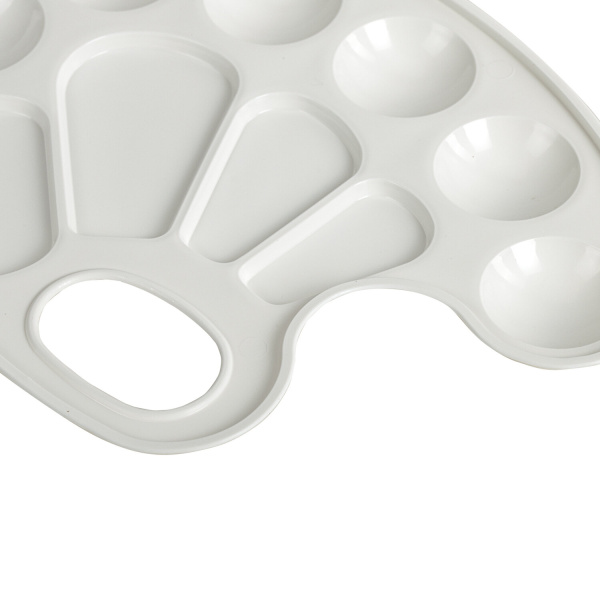 Палитра для рисования BRAUBERG KIDS, белая, овальная, 10 ячеек, 192353 - Аксессуары для рисования