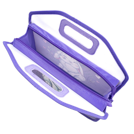 Папка-сумка ЮНЛАНДИЯ, 1 отделение, фетровые ручки, 34х30х11 см, "Little bunny", 270998 - Папки-сумки с ручками