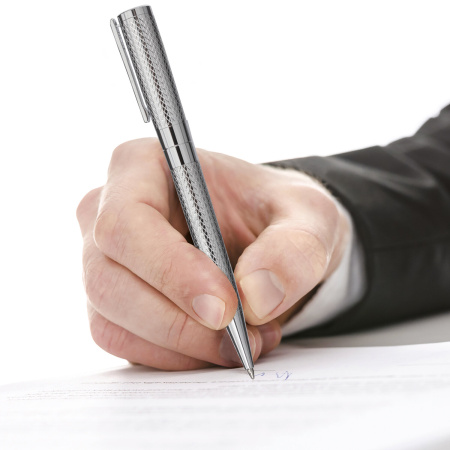 Ручка подарочная шариковая GALANT "ETUDE", корпус серебристый, детали хром, узел 0,7 мм, синяя, 143506 - Ручки шариковые подарочные