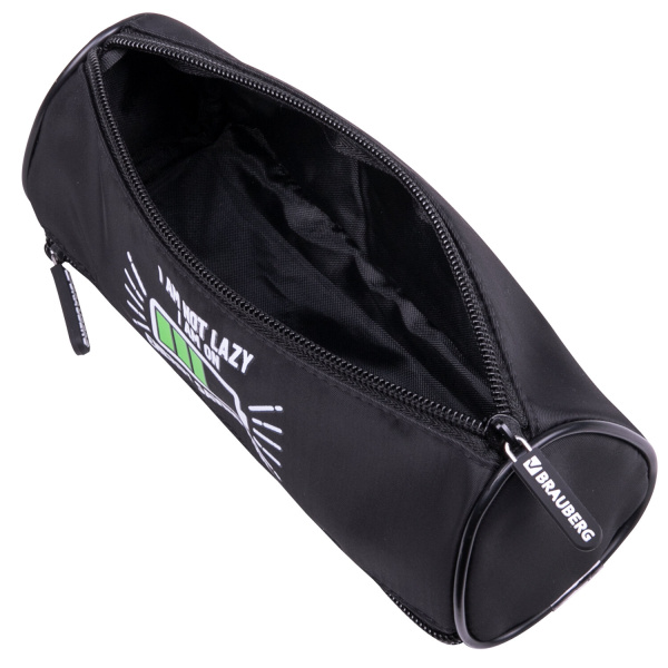 Пенал BRAUBERG, 3 отделения, нейлон, 21х7х7 см, "Battery", 270843 - Пеналы мягкие