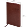 Еженедельник датированный 2024 БОЛЬШОЙ ФОРМАТ 210х297 мм А4, BRAUBERG "Imperial", под кожу, коричневый, 115009 - Еженедельники