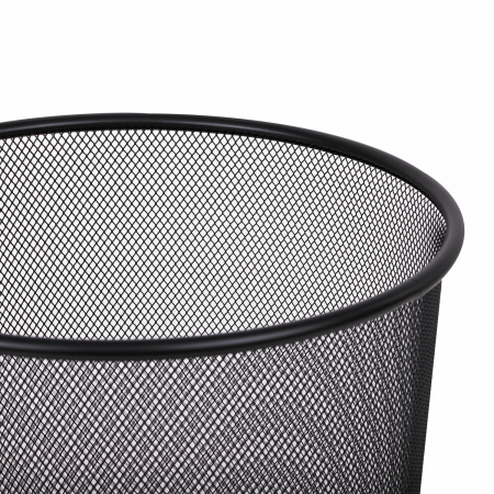 Корзина для бумаг БОЛЬШАЯ, 20 л, металлическая, черная, BRAUBERG "Germanium", 231956 - Корзины для бумаг
