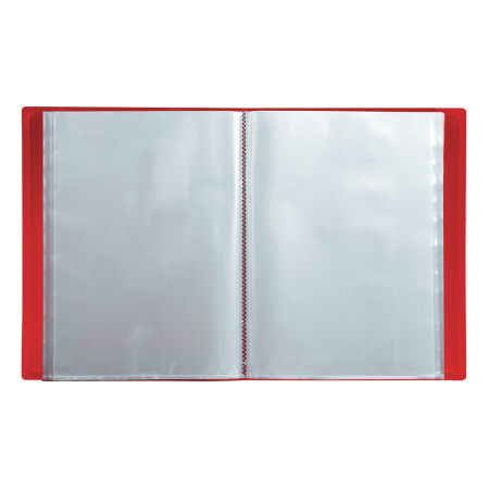 Папка 60 вкладышей BRAUBERG стандарт, красная, 0,8 мм, 228683 - Папки с вкладышами (файлами)