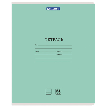 Тетради 24 л. КОМПЛЕКТ 20 шт. BRAUBERG "КЛАССИКА NEW", линия, обложка картон, АССОРТИ (5 видов), 880066 - Тетради 12-24 листов