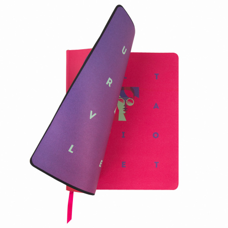 Тетрадь А5 (168х208 мм), 80 л., сшивка, клетка, под кожу, BRAUBERG VISTA, "Ultraviolet", 403914 - Тетради более 60 листов