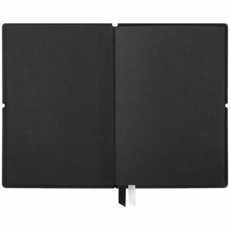 Блокнот МАЛЫЙ ФОРМАТ (100х150 мм) А6, BRAUBERG "Black Jack", 128 л., гладкий кожзам, резинка, клетка, черный, 125243 - Бизнес-блокноты и бизнес-тетради