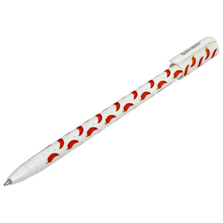 Ручка шариковая BRAUBERG SOFT TOUCH STICK "CHILI PEPPER", СИНЯЯ, мягкое покрытие, узел 0,7 мм, 143708 - Ручки шариковые неавтоматические