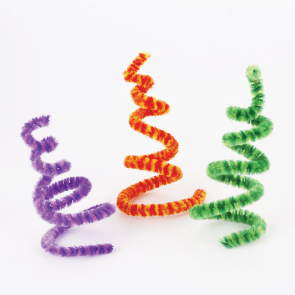 Проволока синельная для творчества "Пушистая", двухцветная, 6 цв., 30 шт., 0,6х30 см, Вид 2, ОСТРОВ СОКРОВИЩ, 661524 - Проволока синельная (пушистая)