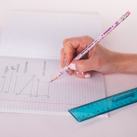 Карандаш чернографитный ЮНЛАНДИЯ "СЛАДКИЕ ИСТОРИИ", 1 шт., HB, с ластиком, корпус с печатью, 181750 - Карандаши чернографитные