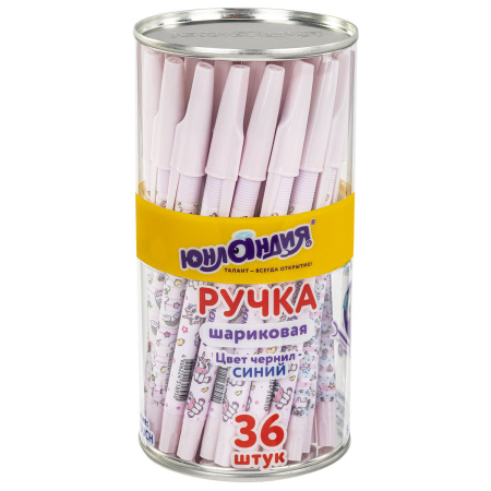 Ручка шариковая ЮНЛАНДИЯ "UNICORN", синяя, SOFT TOUCH покрытие, узел 0,7 мм, линия письма 0,35 мм, 143726 - Ручки шариковые неавтоматические