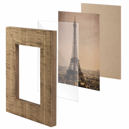 Рамка из мангового дерева BRAUBERG LOFT ANCIENT, фото 13х18 см, акриловый экран, 22х27 см, 391285 - Рамки для дипломов, сертификатов, грамот, фотографий