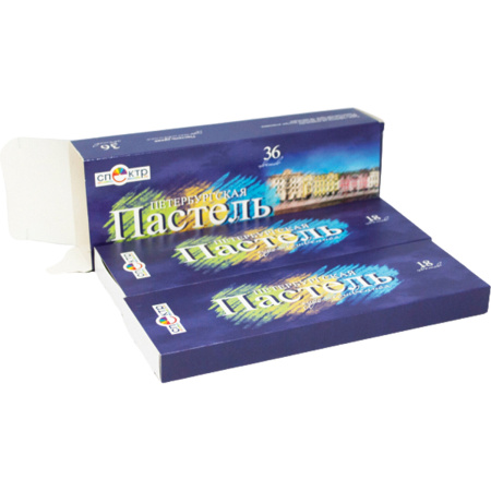Пастель сухая художественная СПЕКТР "Петербургская", 36 цветов, круглое сечение - Пастель художественная в наборах