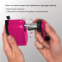 Точилка механическая BRAUBERG "JET", металлический механизм, корпус розовый, 229568 - Точилки механические