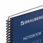 Тетрадь А4, 80 листов, BRAUBERG "Metropolis", спираль пластиковая, клетка, обложка пластик, ЧЕРНЫЙ, 403393 - Тетради формата А4