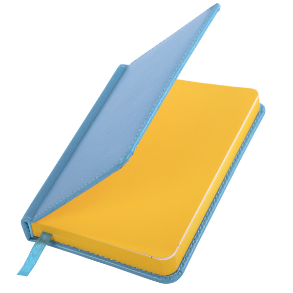 Ежедневник недатированный МАЛЫЙ ФОРМАТ 100х150 мм А6 BRAUBERG "Rainbow" под кожу, 136 л., бирюза, 111687 - Ежедневники с покрытием "под кожу и ткань"