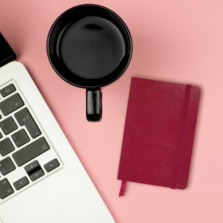 Блокнот МАЛЫЙ ФОРМАТ (100x150 мм) А6, BRAUBERG "Metropolis Ultra", под кожу, 80 л., клетка, красный, 111026 - Бизнес-блокноты и бизнес-тетради