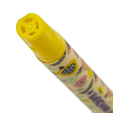 Ручка шариковая ЮНЛАНДИЯ "FLOWERS", синяя, SOFT TOUCH покрытие, узел 0,7 мм, линия письма 0,35 мм, 143732 - Ручки шариковые неавтоматические