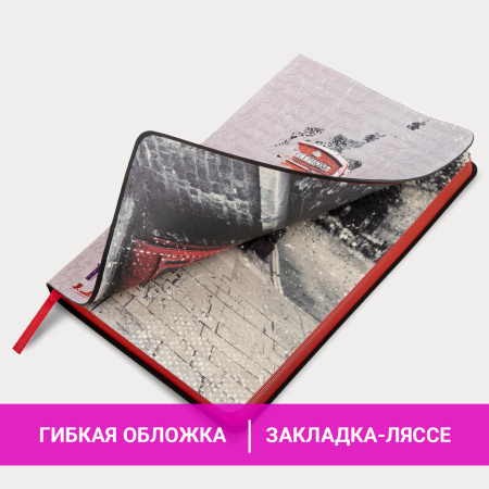 Ежедневник недатированный А5 (138х213 мм), BRAUBERG VISTA, под кожу, гибкий, 136 л., "Good old England", 112010 - Ежедневники с покрытием "под кожу и ткань"