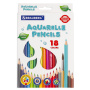 Карандаши цветные акварельные BRAUBERG PREMIUM AQUARELLE, 18 цветов, грифель мягкий 4 мм, 181672 - Карандаши цветные акварельные