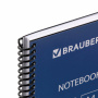 Тетрадь А4, 120 листов, BRAUBERG "Metropolis", спираль пластиковая, клетка, обложка пластик, ЧЕРНЫЙ, 403390 - Тетради формата А4