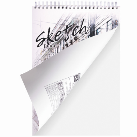 Скетчбук, рисовальная бумага 300 г/м2, 195х300 мм, 20 л., гребень, SoftTouch, брайль, "Трамвай", 97323 - Альбомы, скетчбуки и бумага для графики и эскизов