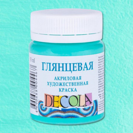 Акриловая краска глянцевая Мятная 50мл Decola